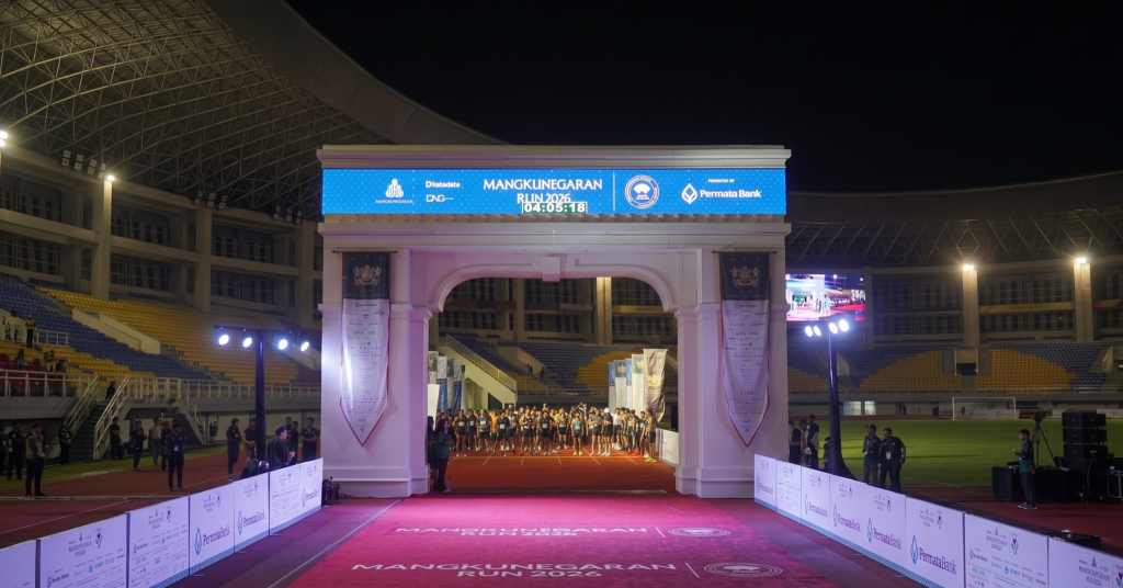 Kondisi gate utama dalam kegiatan Mangkunegaran Run 2026 yang digelar pada Minggu (03/05/2026) pagi di Stadion Manahan, Kota Solo. Foto: Fandy Azmi