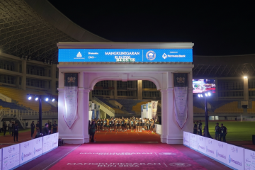 Kondisi gate utama dalam kegiatan Mangkunegaran Run 2026 yang digelar pada Minggu (03/05/2026) pagi di Stadion Manahan, Kota Solo. Foto: Fandy Azmi